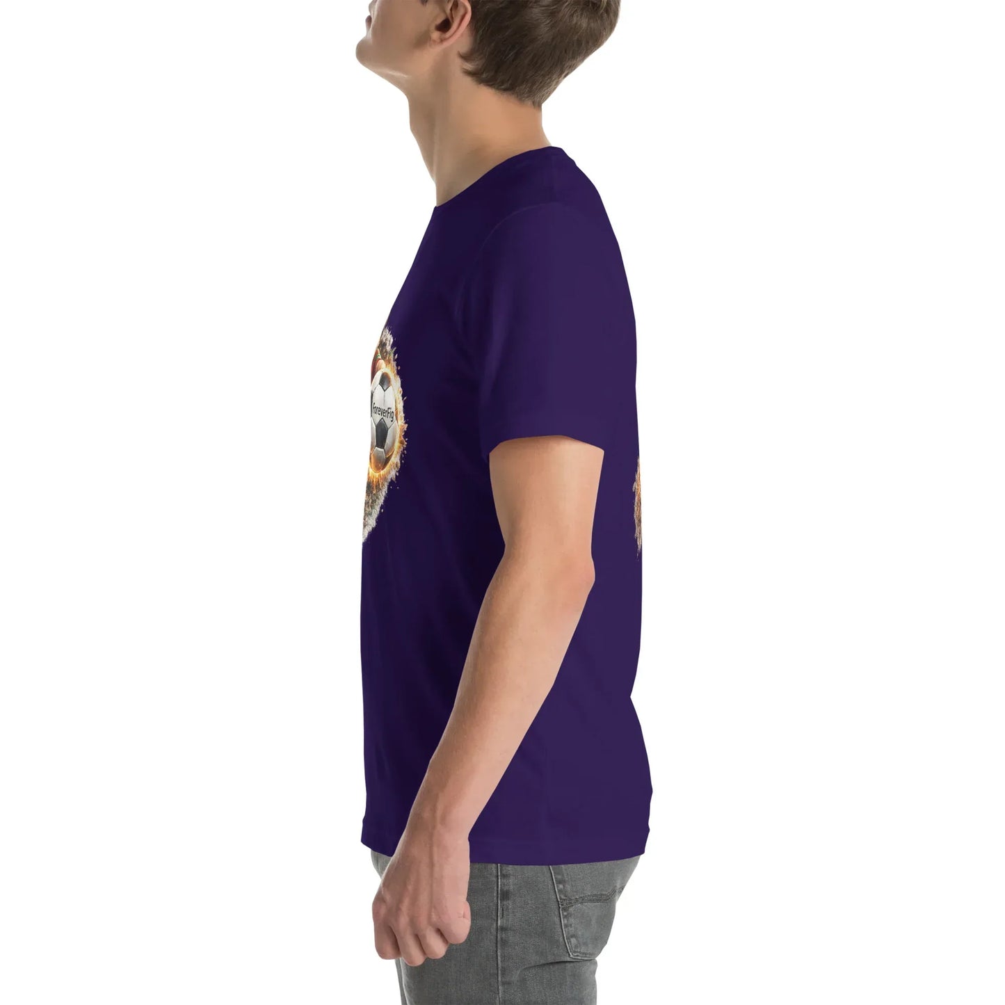 ForeverFig personalisiertes Fußball T-Shirt – der Ball fliegt durch den Körper - ForeverFig